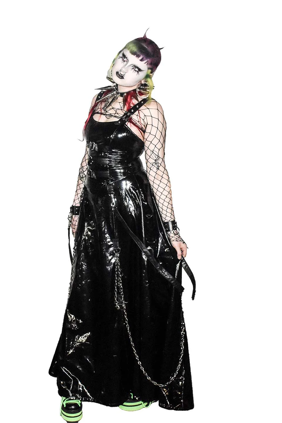 BLACK PVC VINYL INDUSTRY BALL GOWN - Image 13