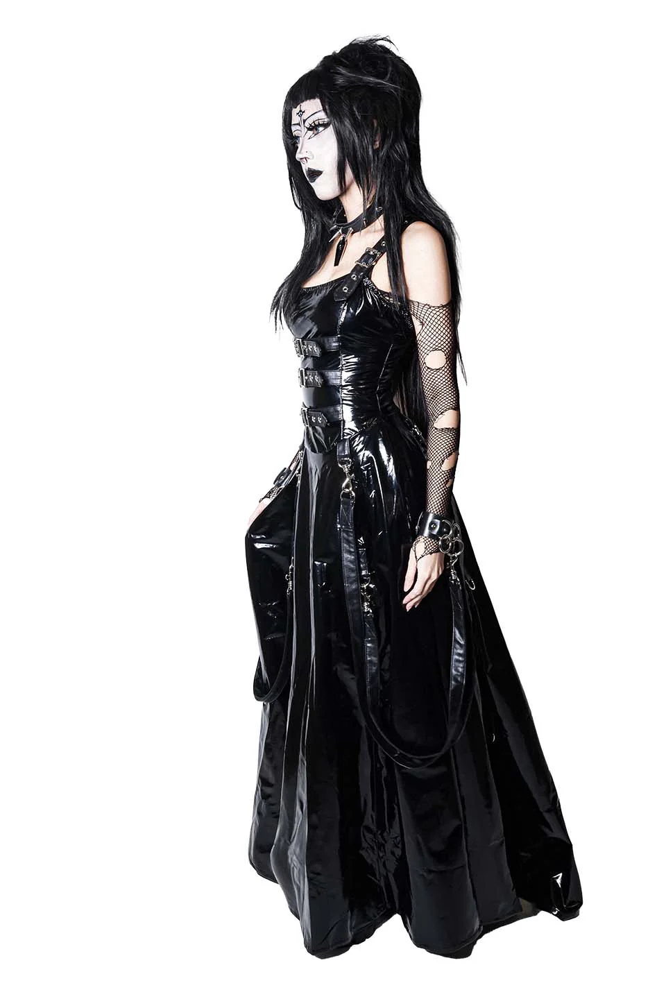 BLACK PVC VINYL INDUSTRY BALL GOWN - Image 16