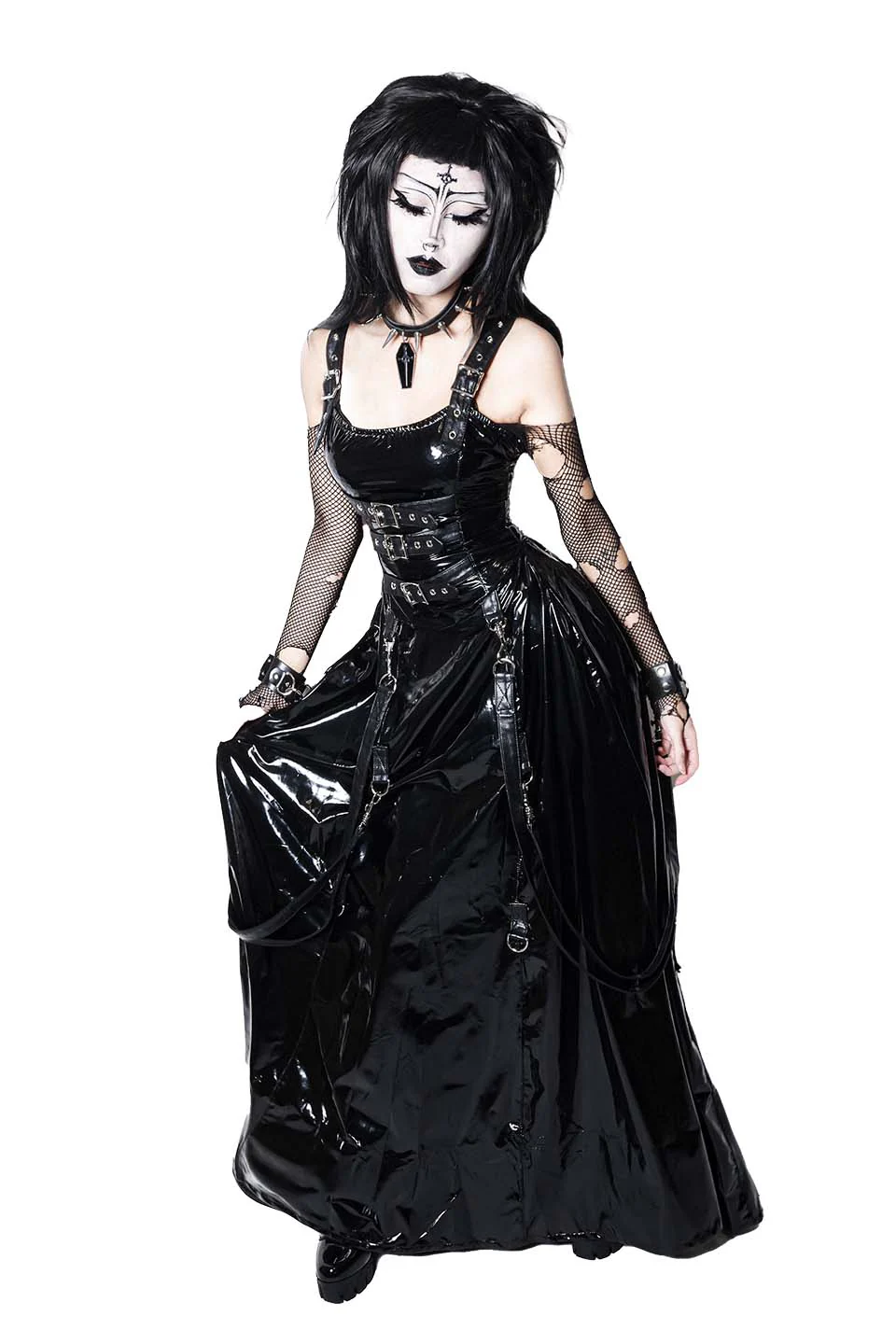 BLACK PVC VINYL INDUSTRY BALL GOWN - Image 5