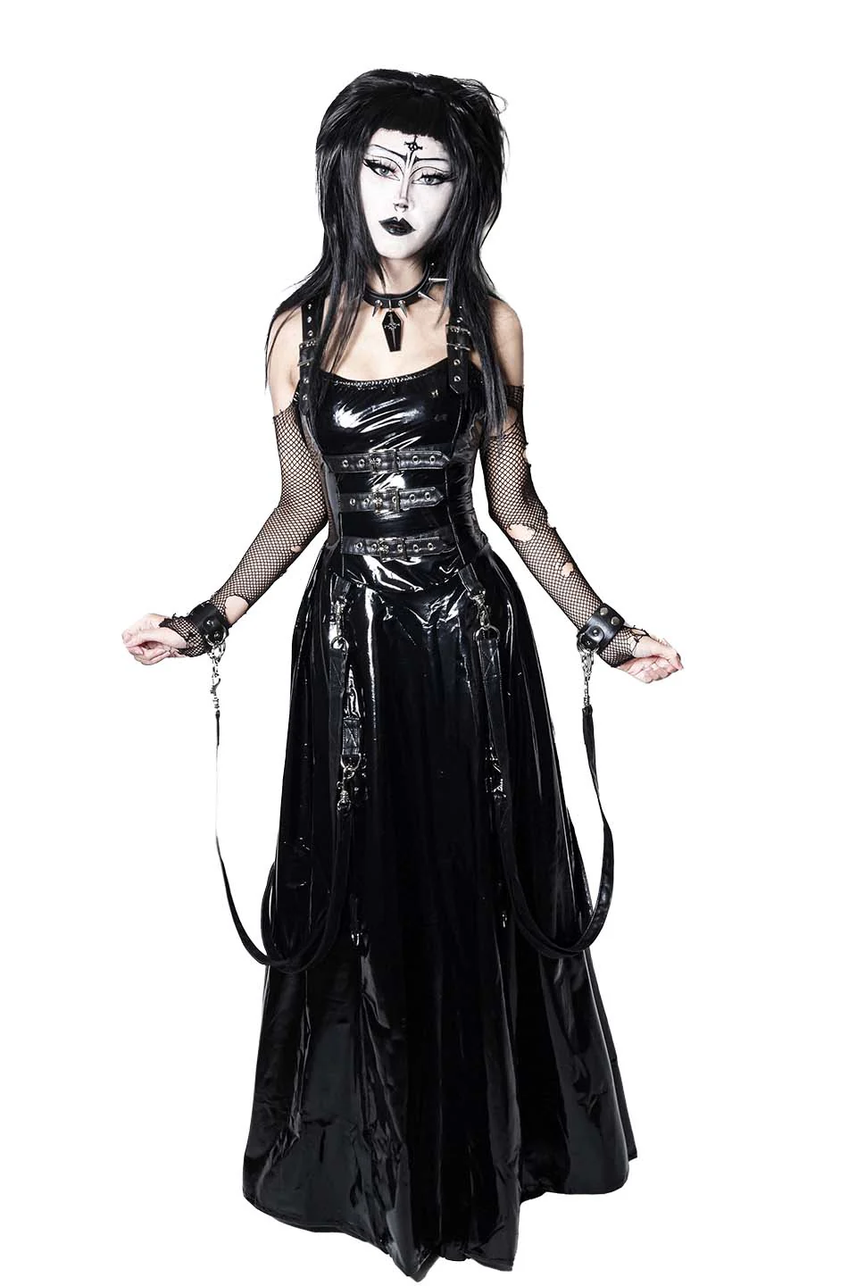 BLACK PVC VINYL INDUSTRY BALL GOWN - Image 8