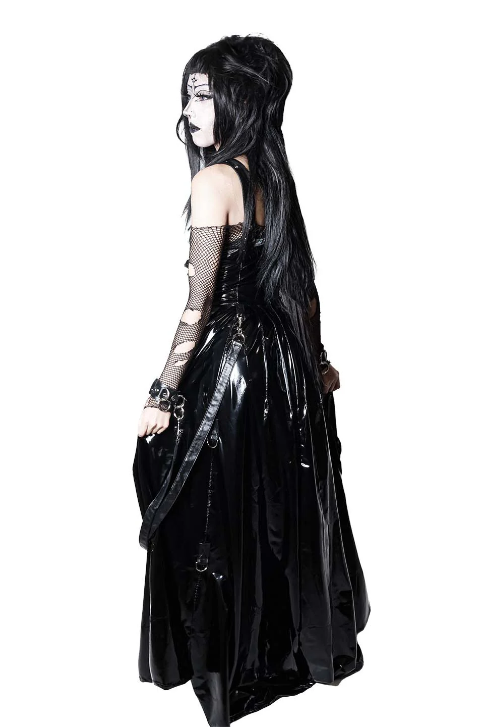 BLACK PVC VINYL INDUSTRY BALL GOWN - Image 9