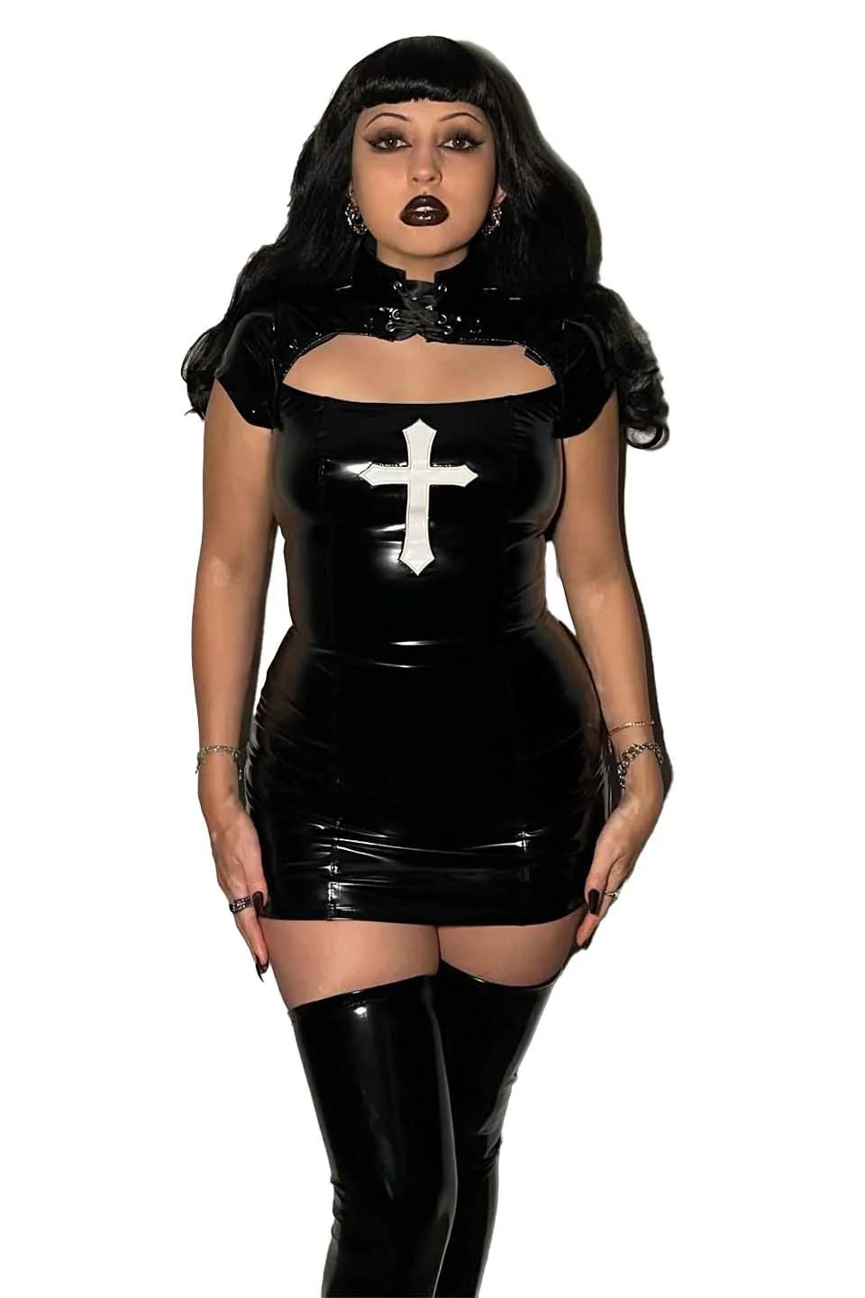 Black Vinyl Houses of the Holy Wicked Sinner Cross Dress - Image 8