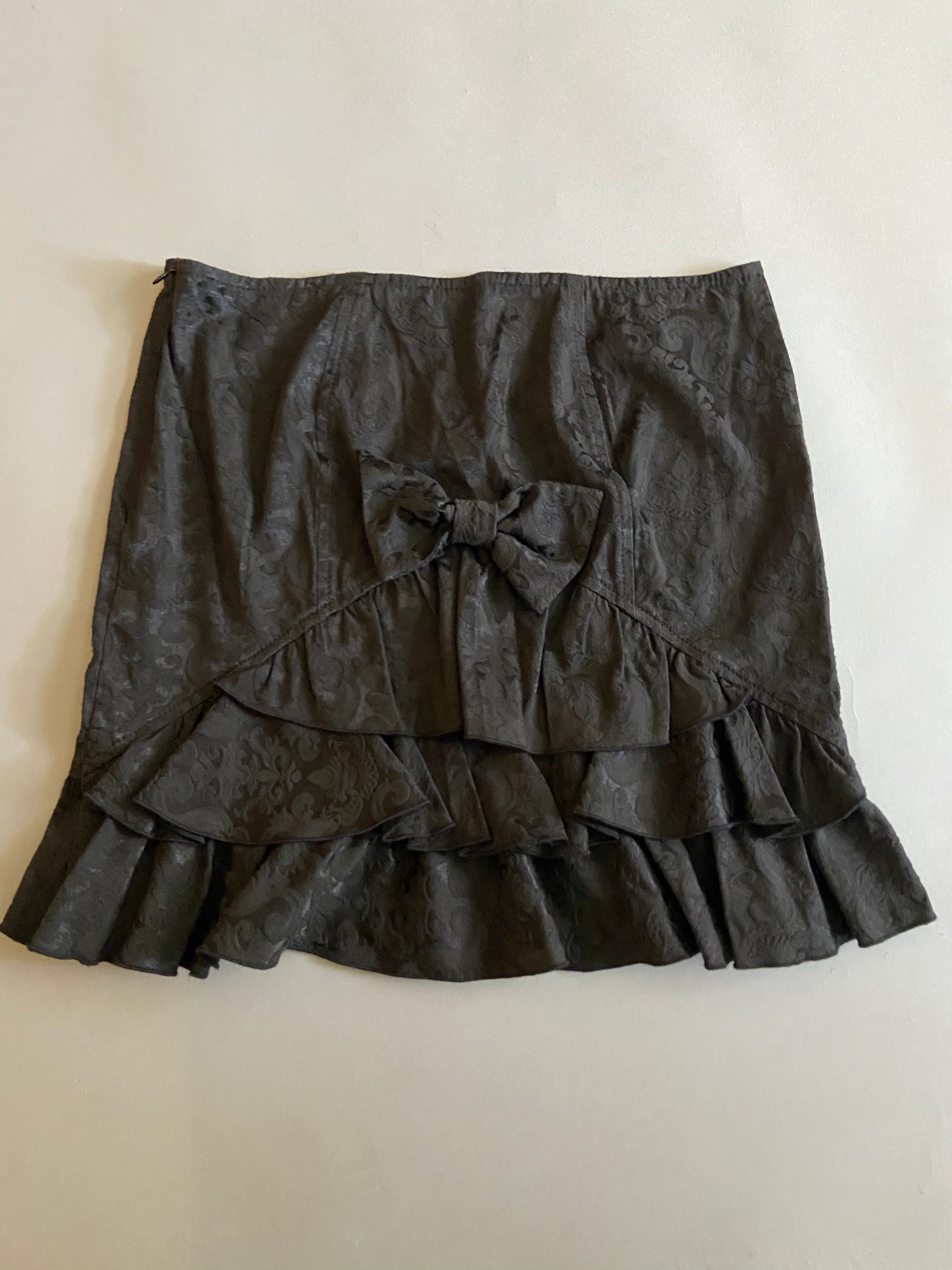 Vintage Blacklist Black on Black Brocade Fabric skirt - Image 2