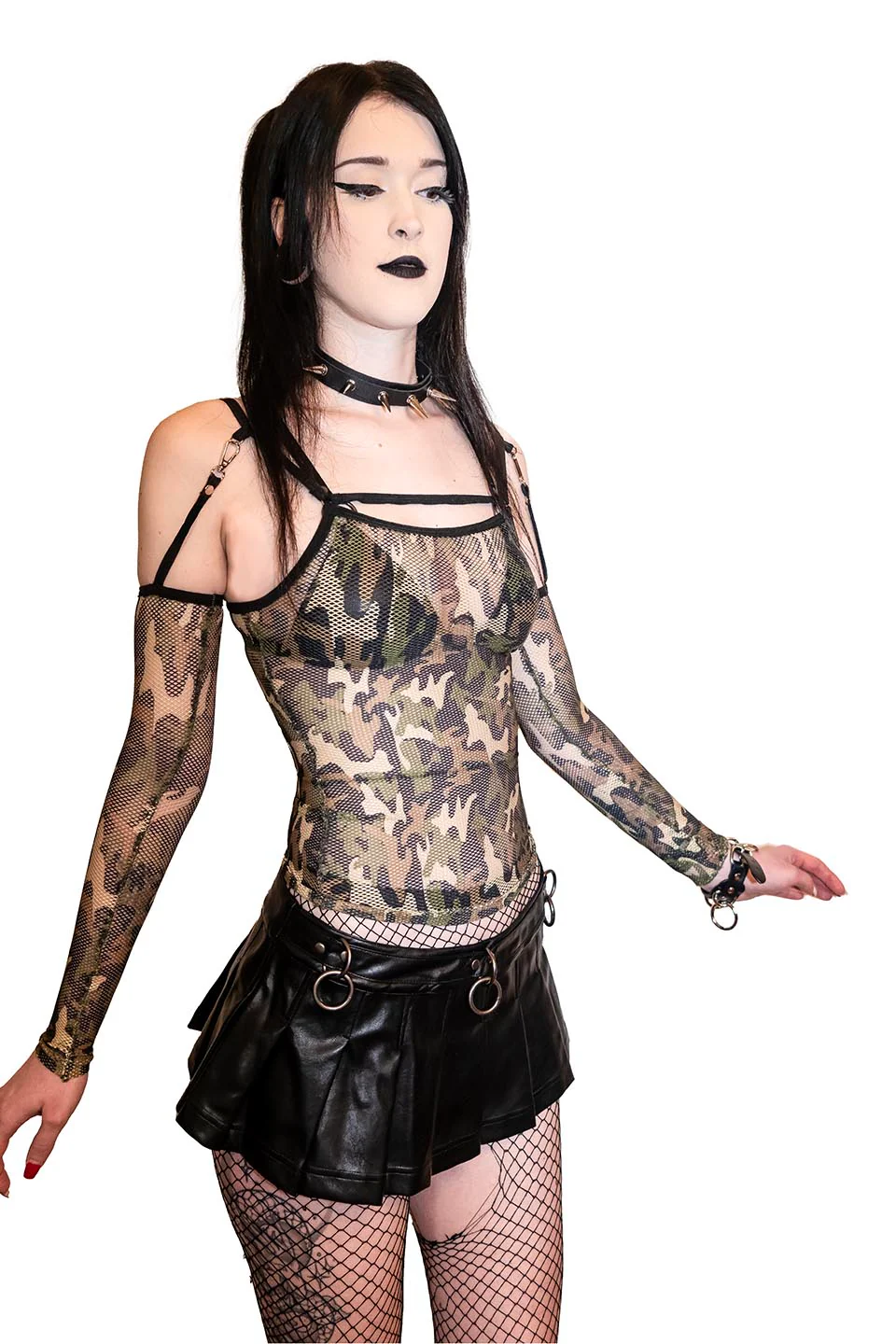 Camo Transformer Fishnet Top - Image 5