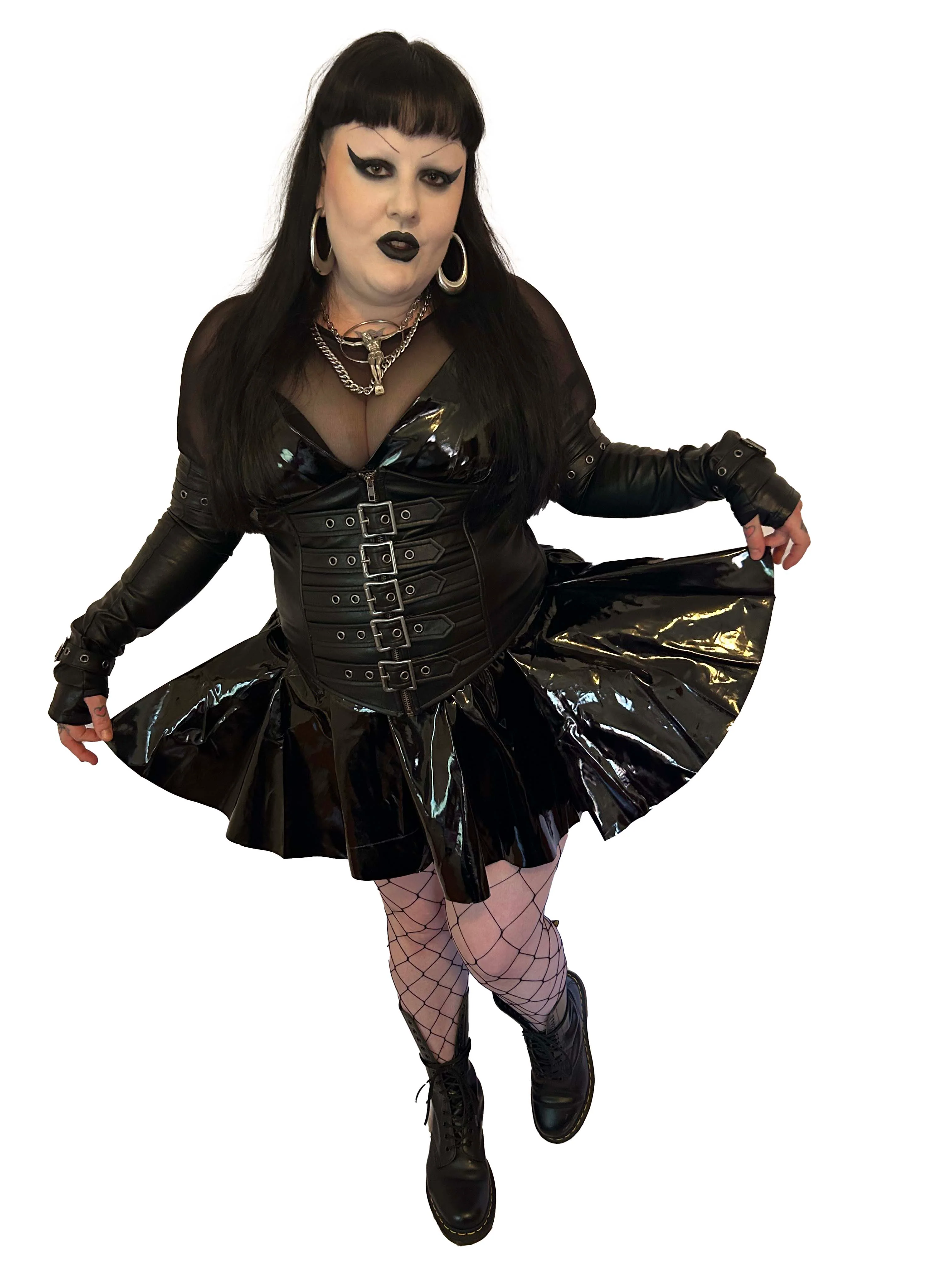 Classic Waist Cincher in Matte Black Vegan Leather - Image 2