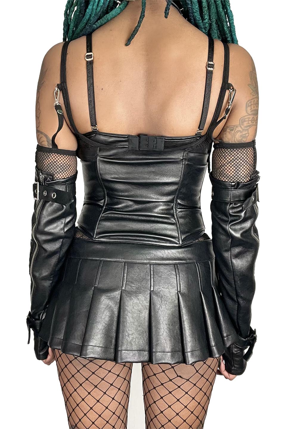 Classic Waist Cincher in Matte Black Vegan Leather - Image 7