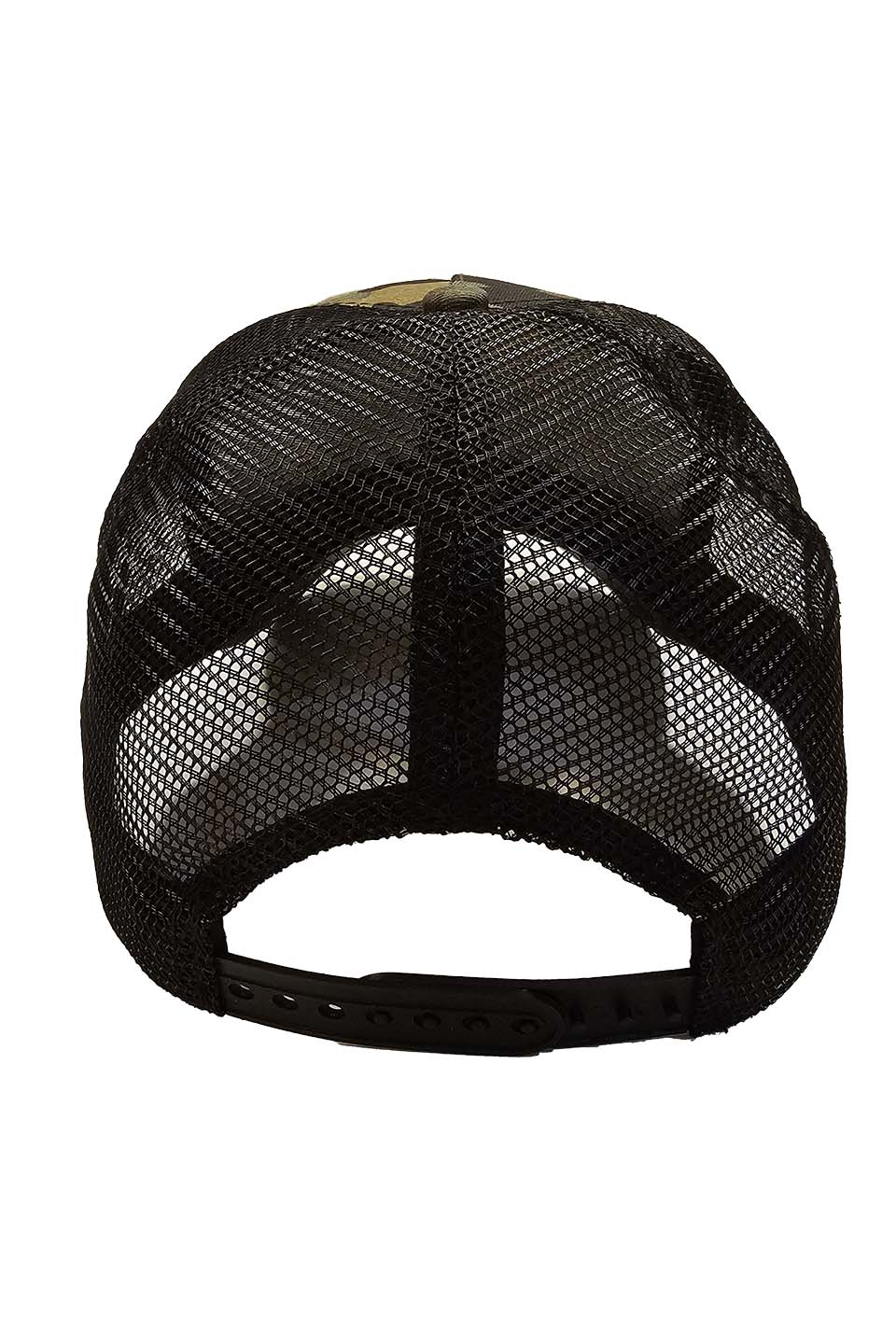 Cross Bones Patch Camo Trucker Snapback Hat - Image 8