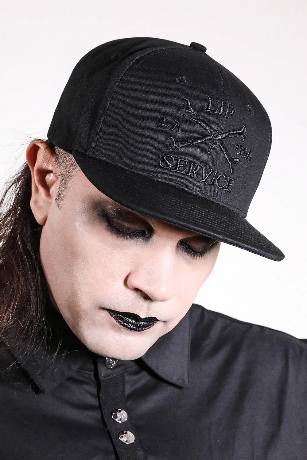 Cross Bones Snapback Baseball Hat B/B