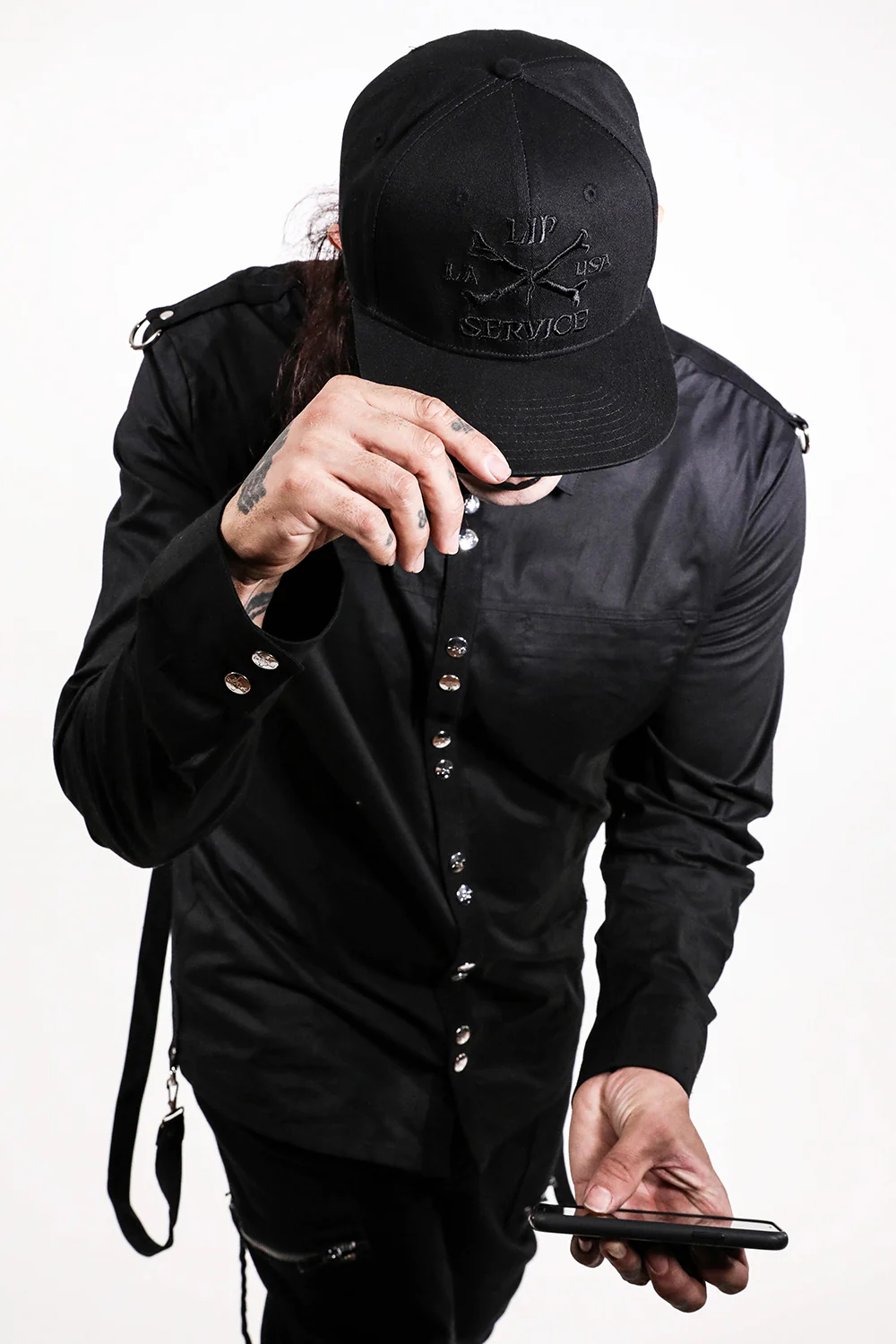 Cross Bones Snapback Baseball Hat B/B - Image 2