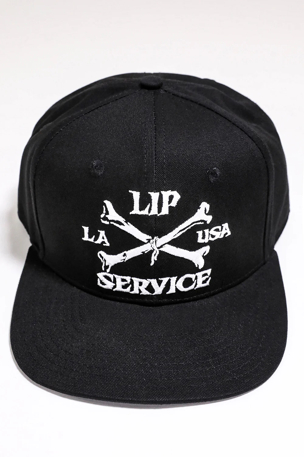 Cross Bones Snapback Baseball Hat B/W - Image 5