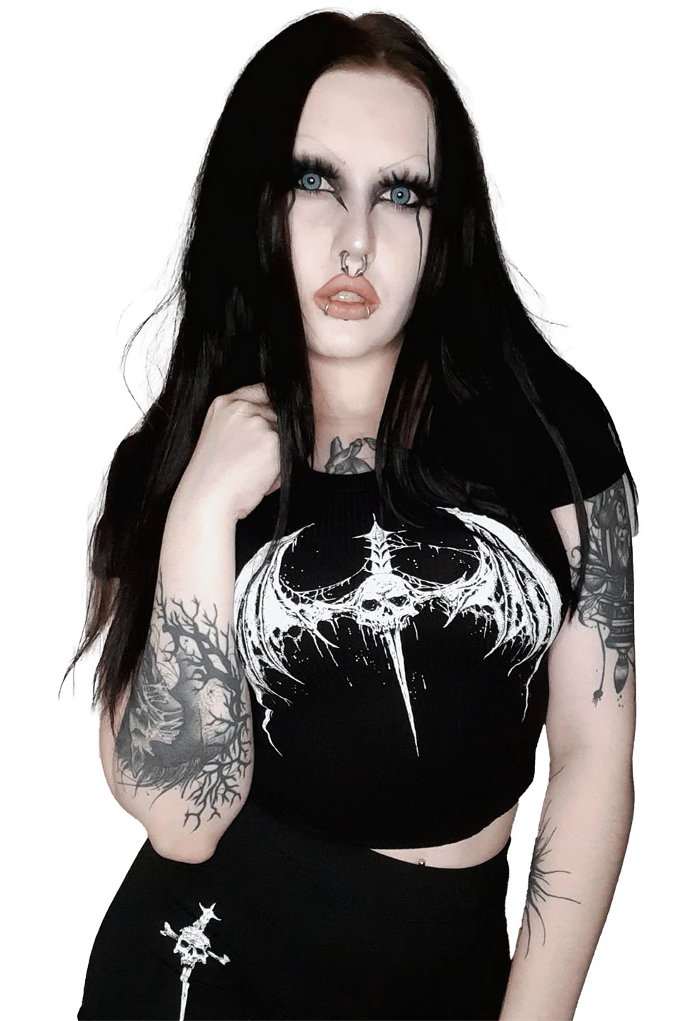 Dagger Bat Baby Tee - Image 5