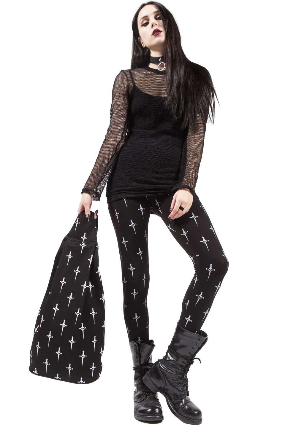 Dagger Print Large Backpack - Image 6