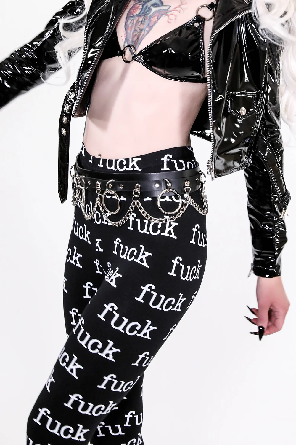 FUCK Print Leggings - Image 5