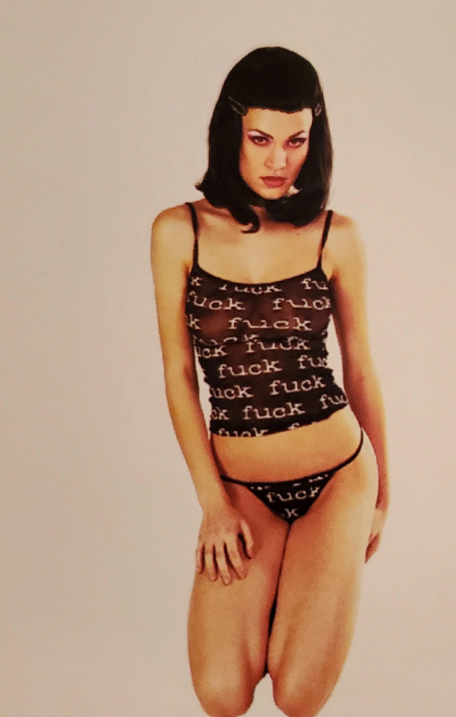 FUCK Print Mesh Cami & Undie Set - Image 8