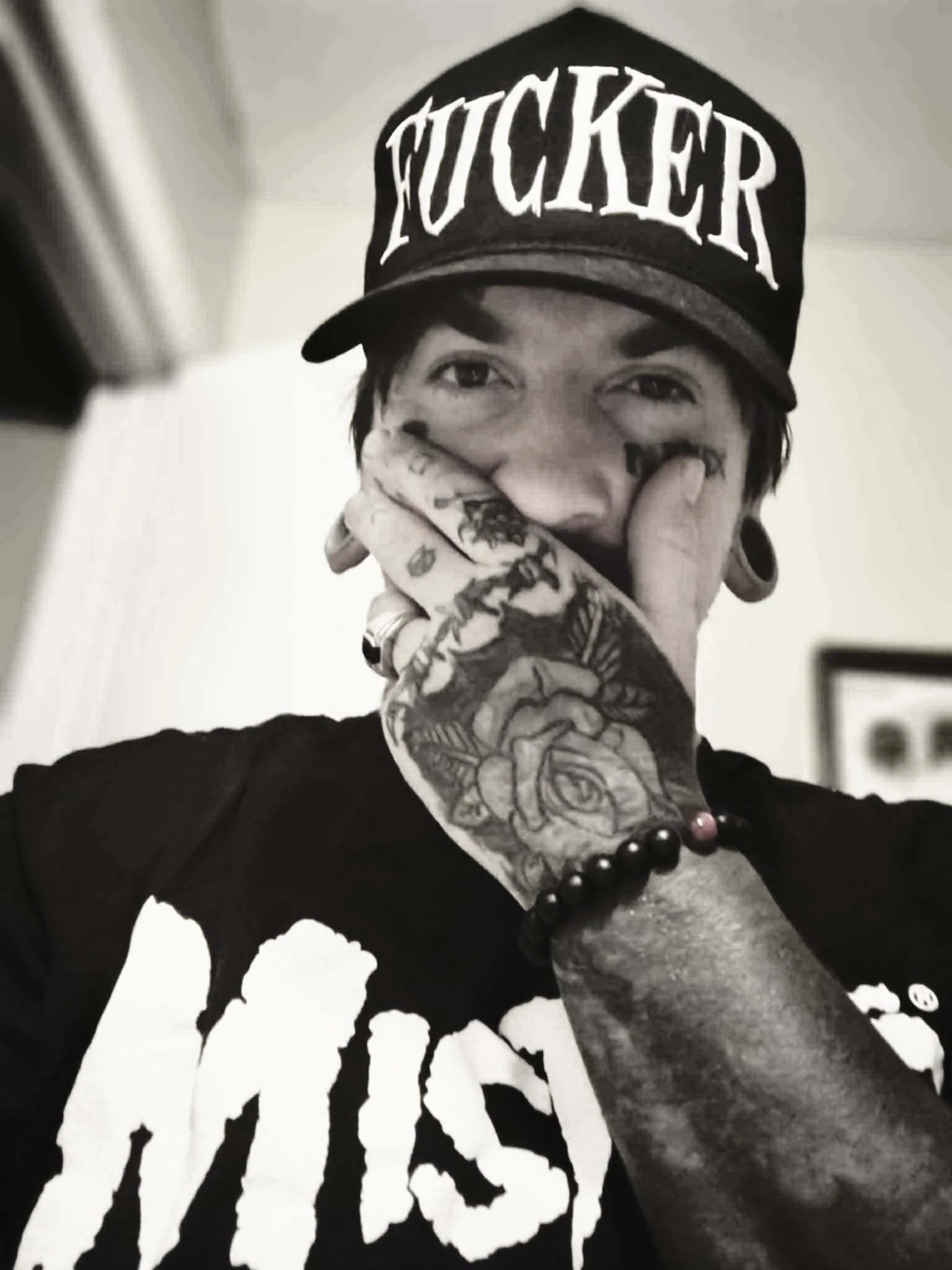 Fucker Trucker Black Snapback Hat - Image 2