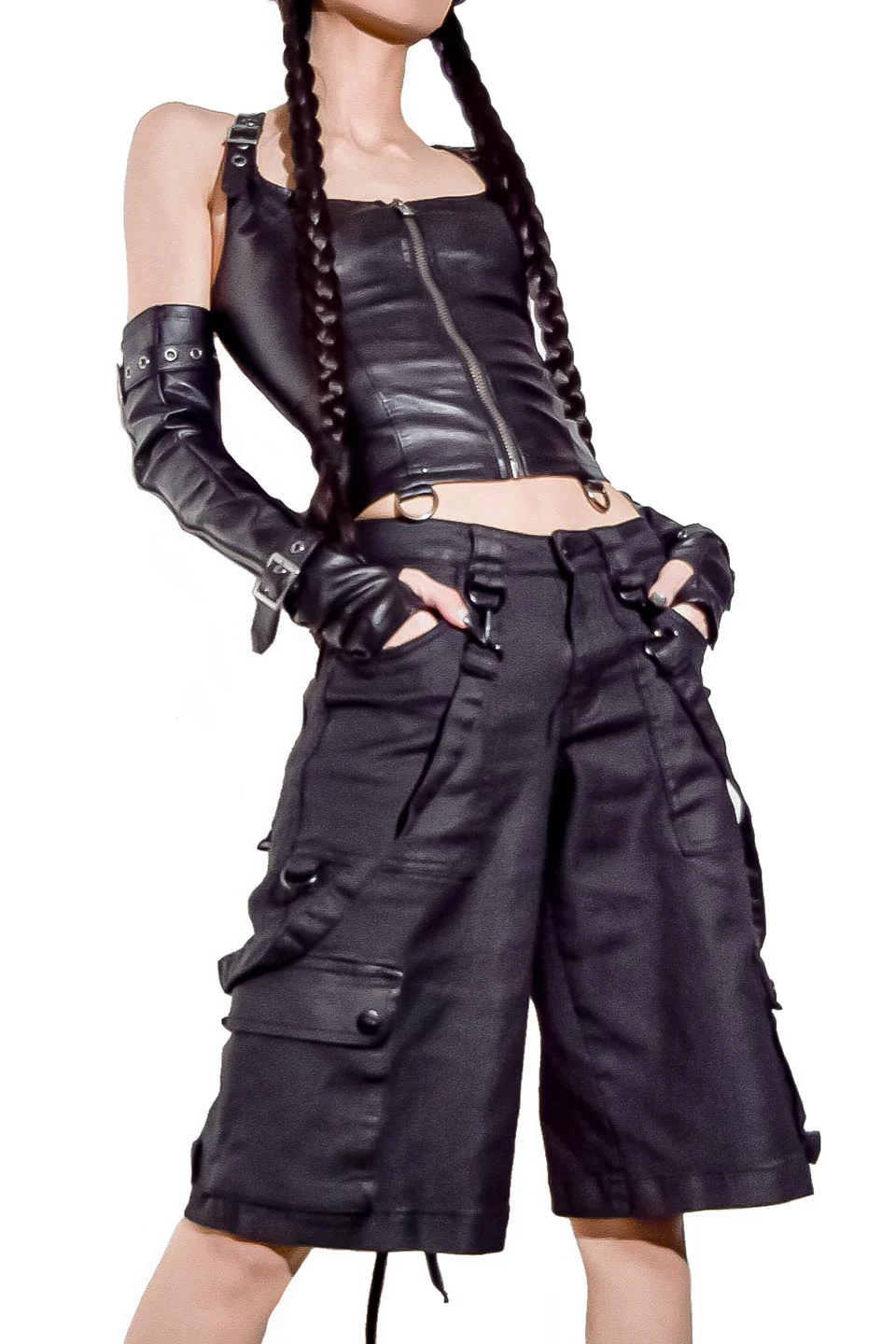 Future Division Headhunter Waxed Bondage Unisex Cargo Shorts - Image 3