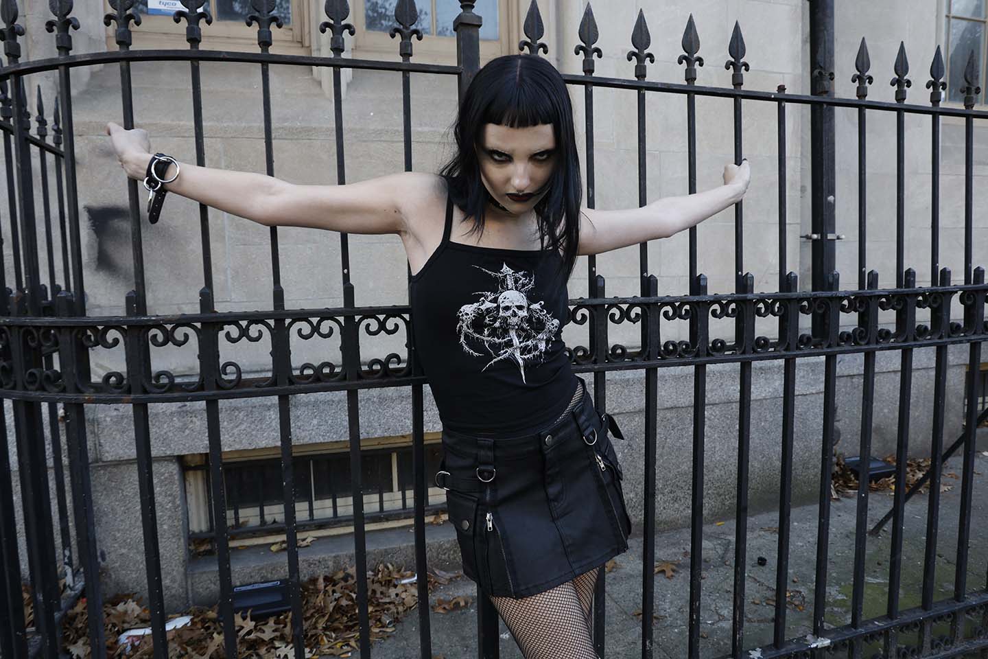 Future Division Industrial Love Waxed Cargo Mini Skirt - Image 3