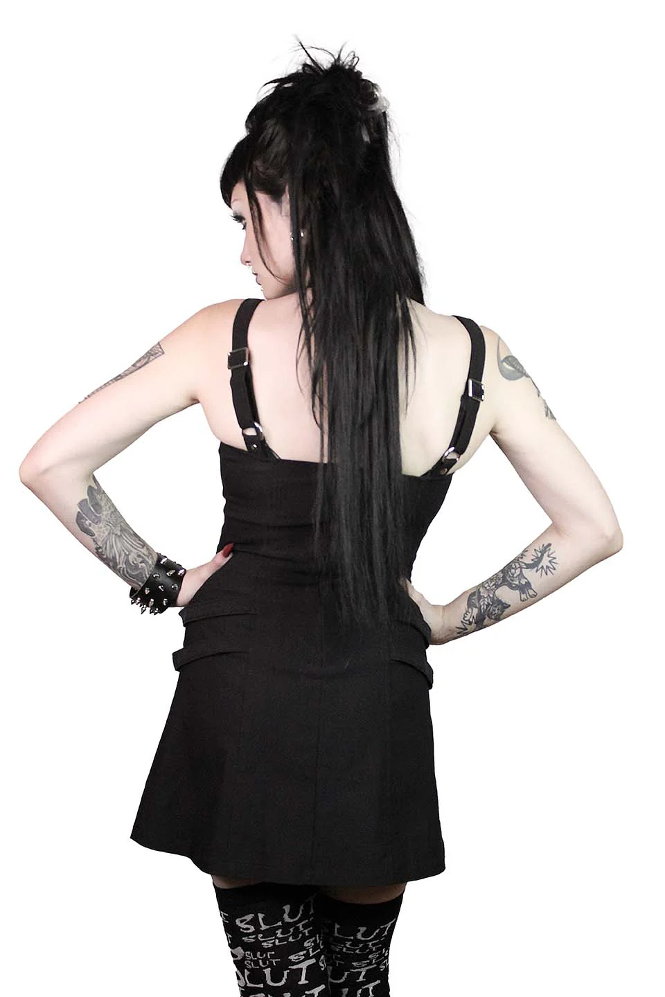 Gangsta Pranksta Annette Dress Solid Black - Image 2