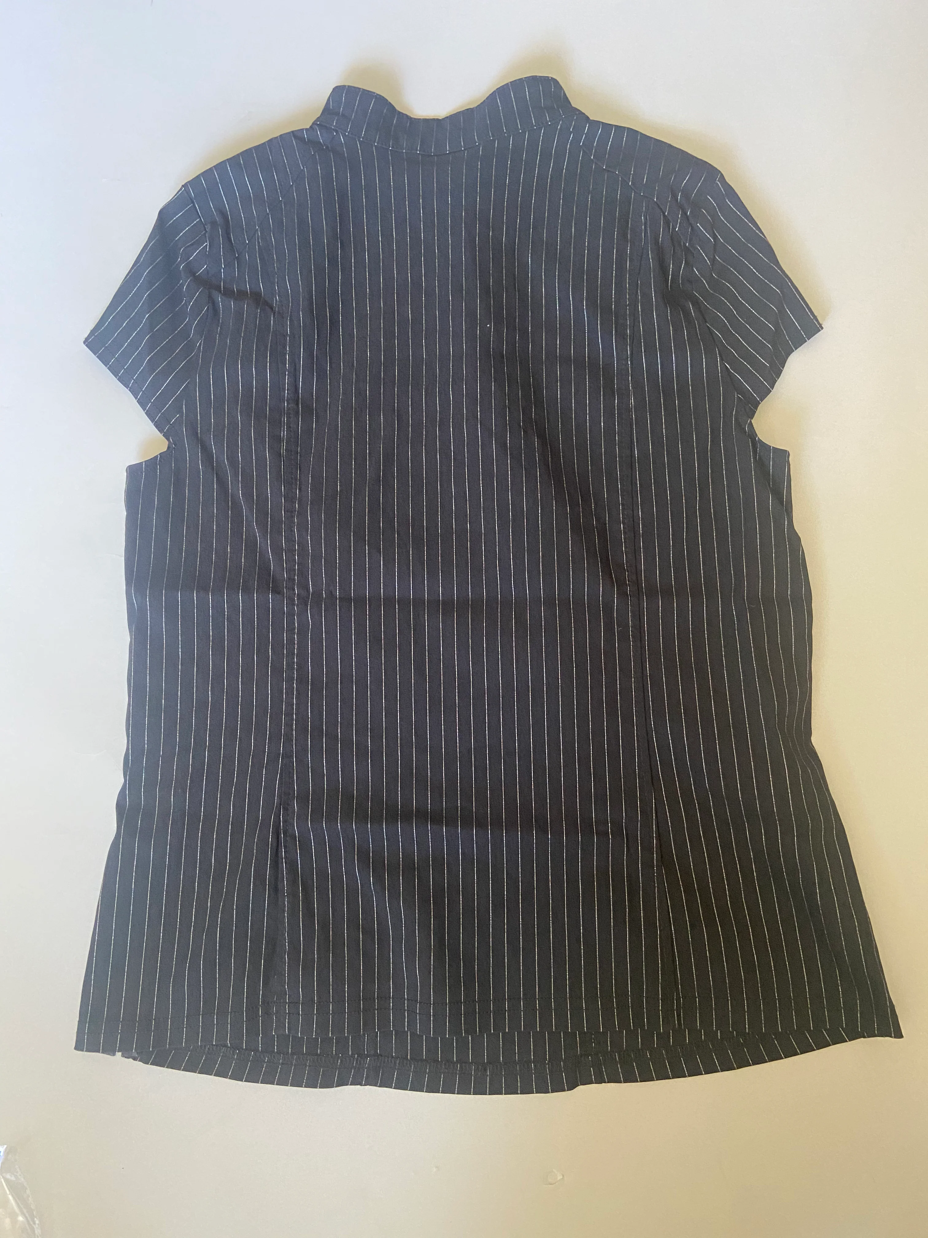 Gangsta Pranksta Black & White Pinstripe Top - size 1X - Image 2