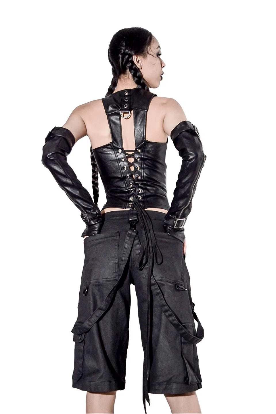 Hardcore Classic Bustier Black Matte PU Vegan Leather - Image 8