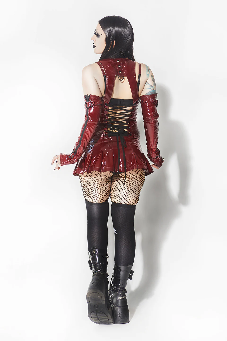 Hardcore Classic PVC Bustier in Vampire Red - Image 9