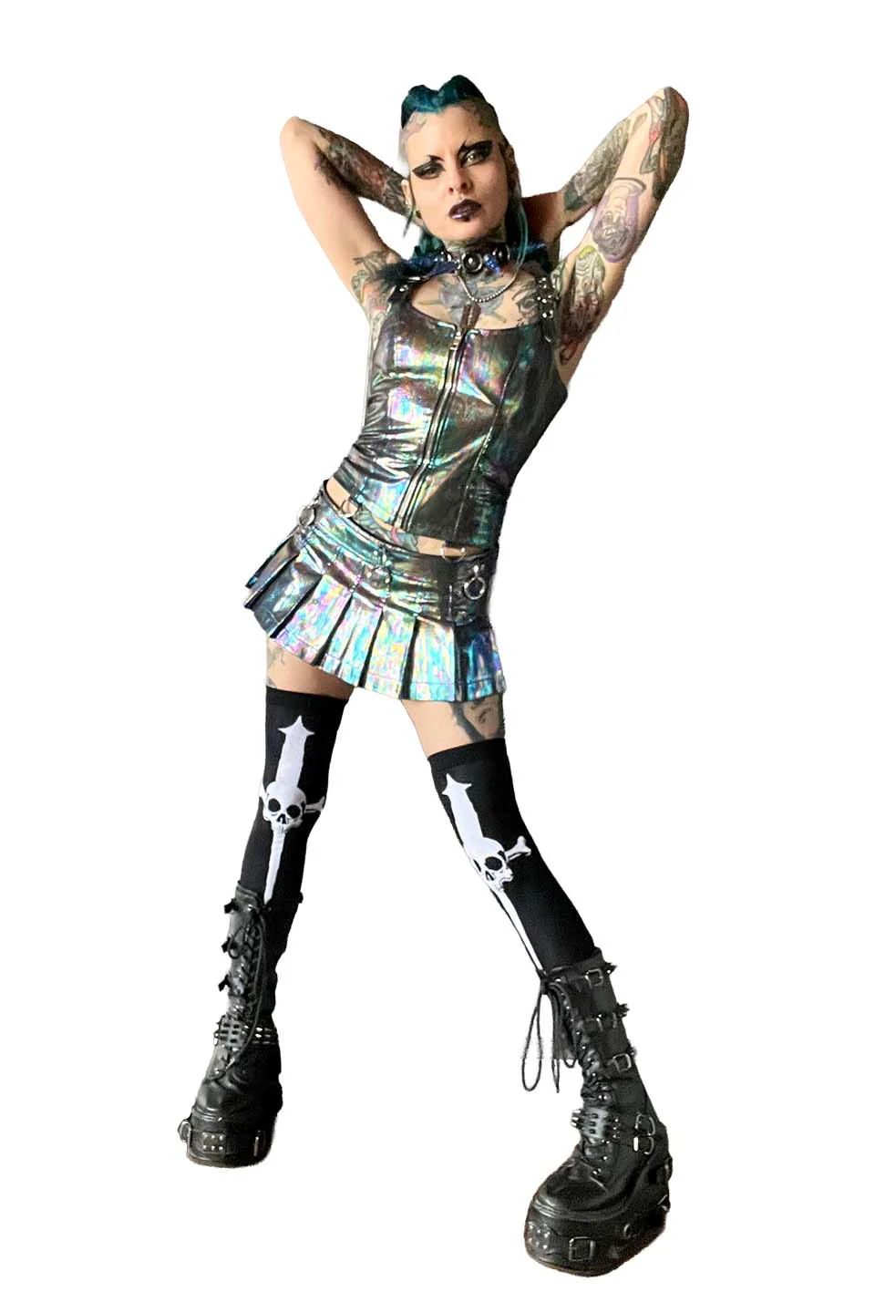 Hardcore Classic PVC Bustier Oil Spill - Image 3