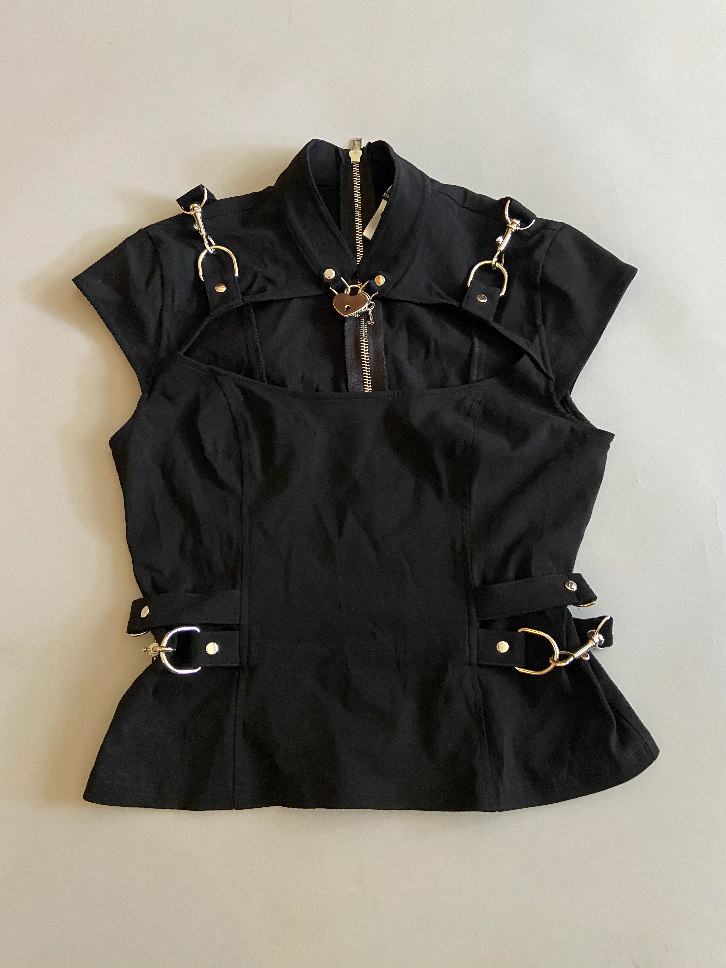 Lip Service Black Gansta Pranksta Bondage Top