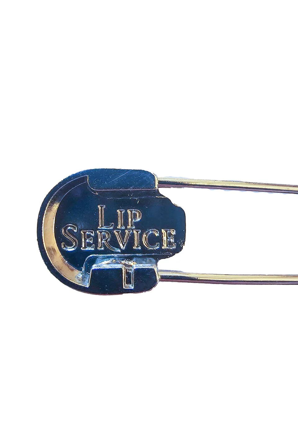 Lip Service Chrome and Black Enamel Skull Kilt Safety Pin - Image 6