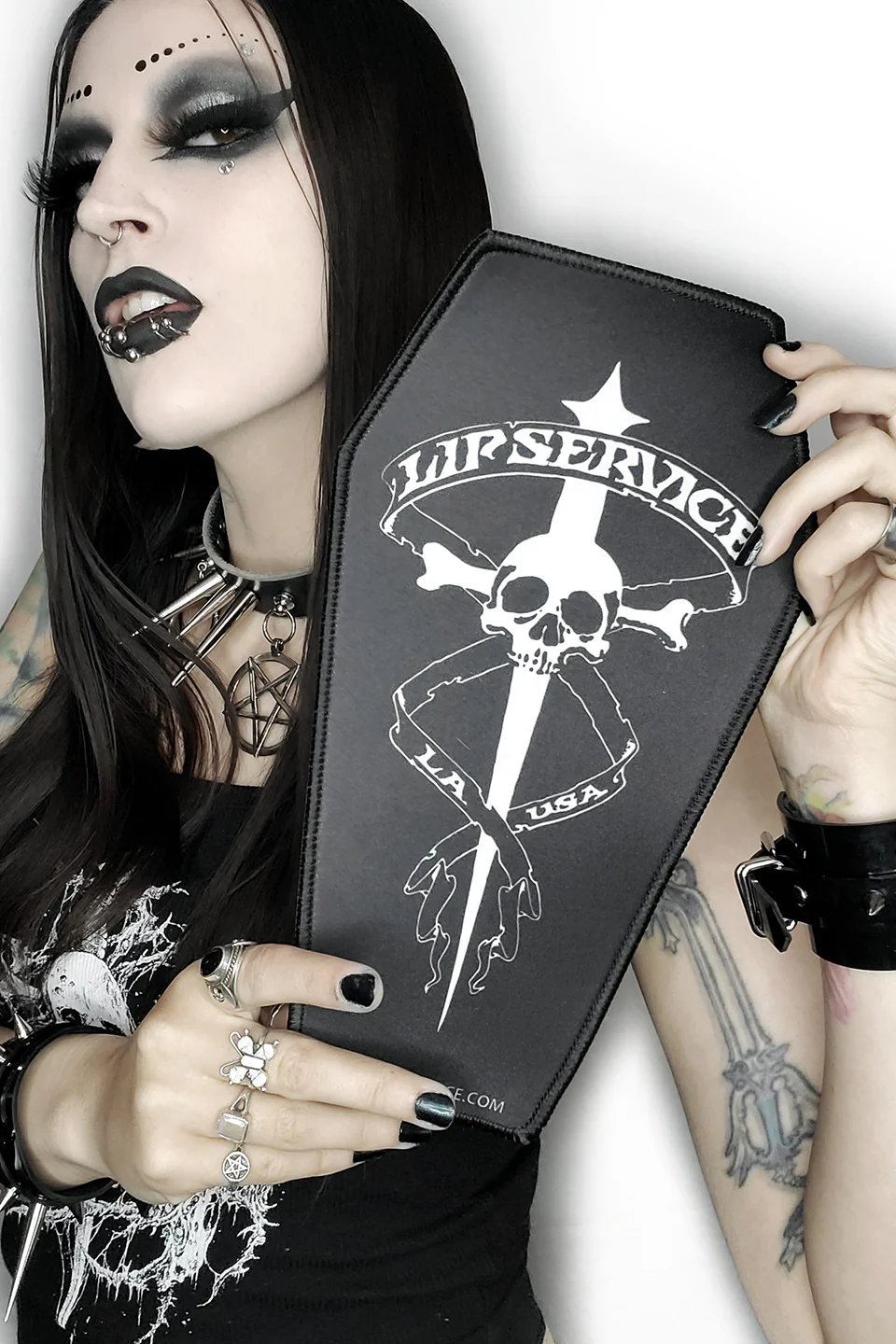 Lip Service Coffin Dagger Mousepad