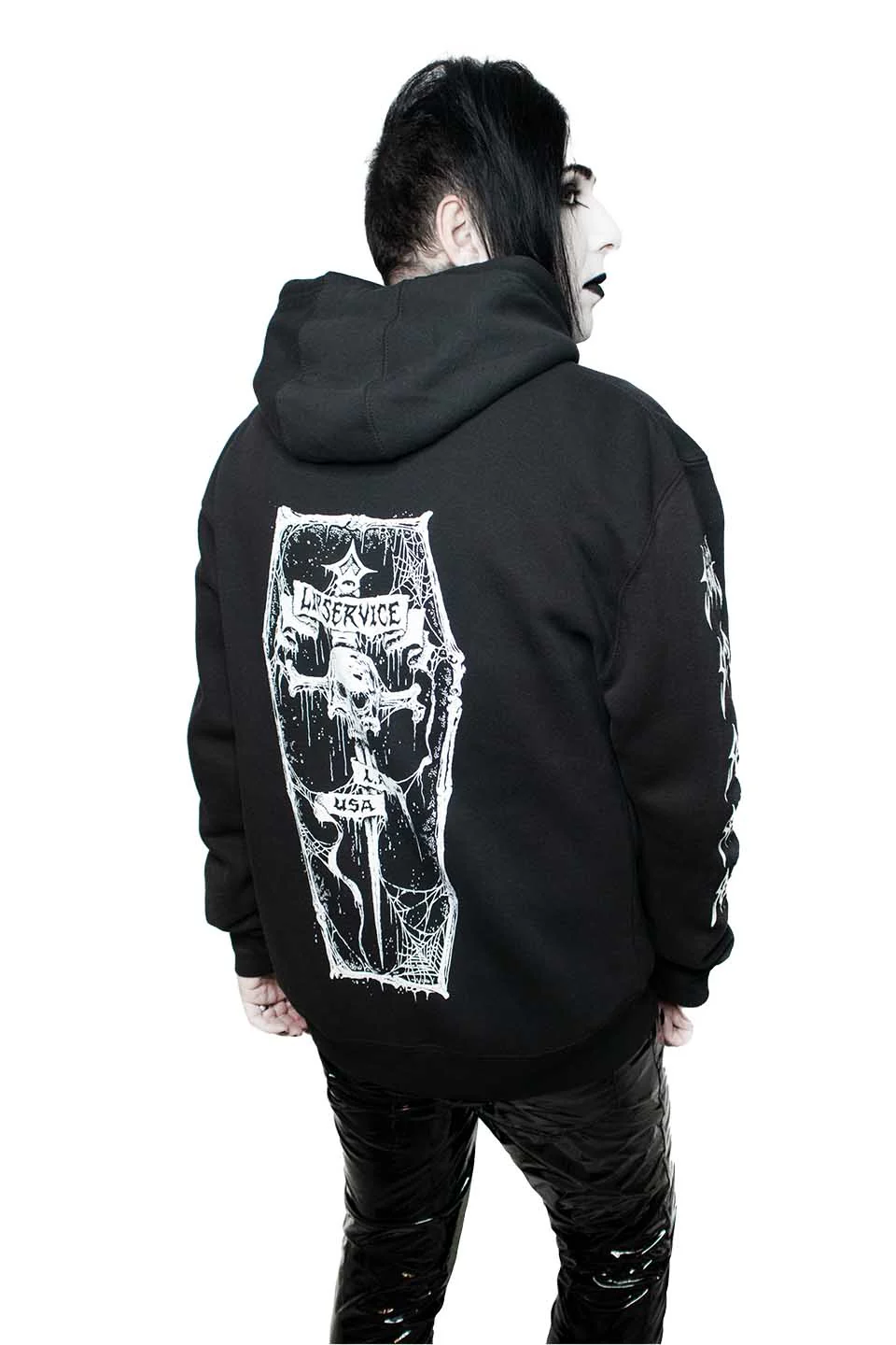 Lip Service Dagger Coffin Zip Hoodie - Image 3