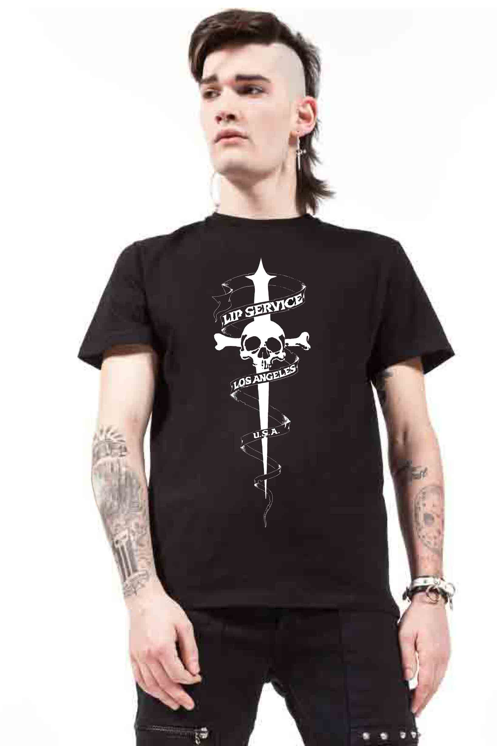 Lip Service Dagger Banner T-shirt