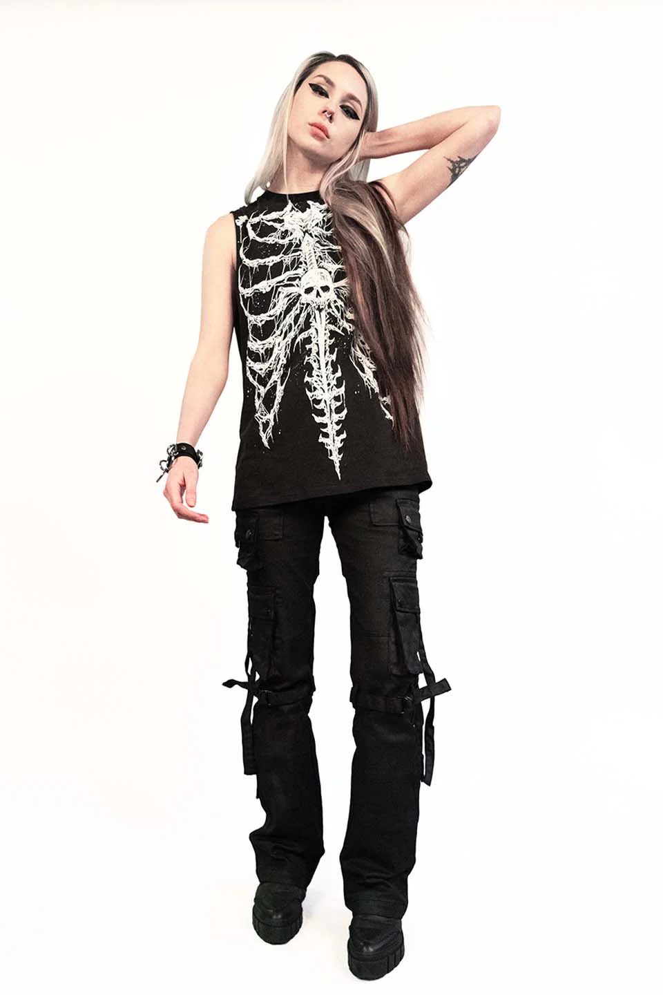 Dead Inside Rib Cage Sleeveless T-shirt - Image 5