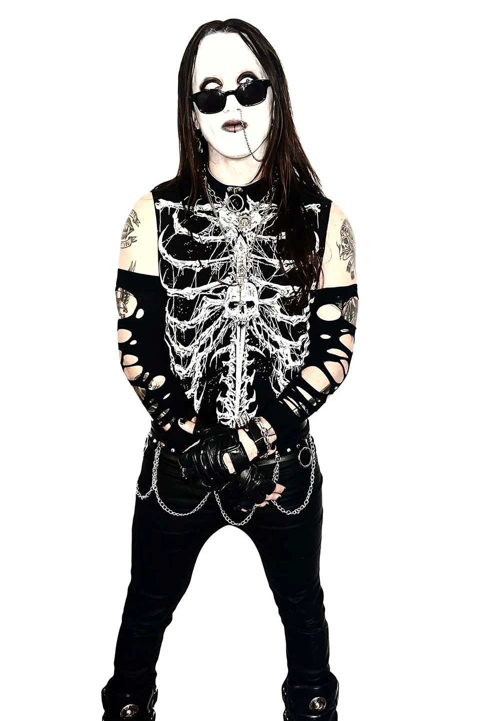 Dead Inside Rib Cage Sleeveless T-shirt - Image 3