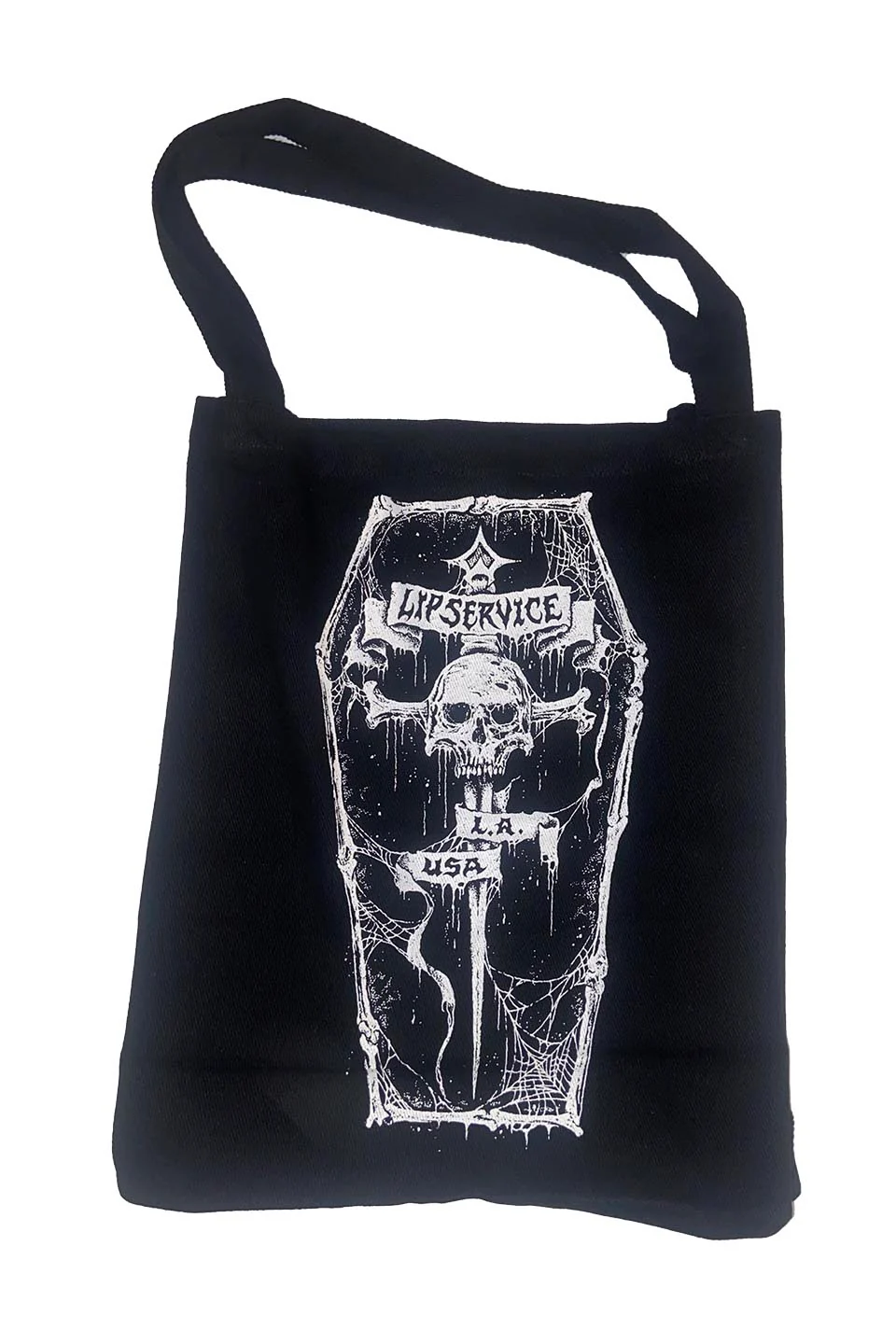 Lip Service Metal Dagger Coffin Logo Tote Bag - Image 6