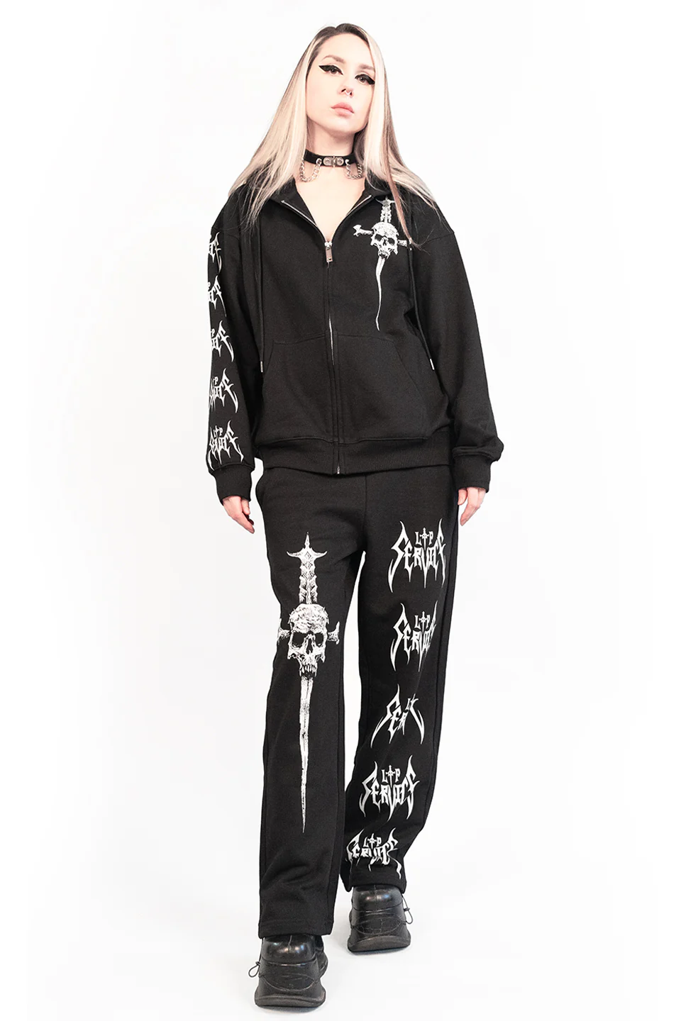 Lip Service Metal Dagger Zipper Hoodie - Image 6