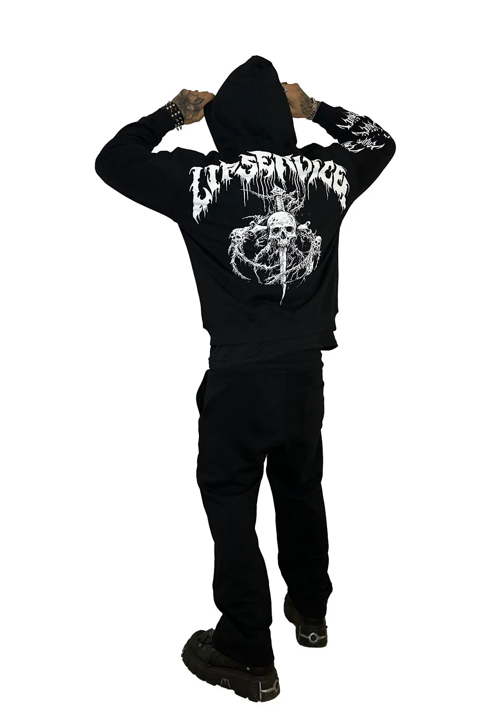 Lip Service Metal Dagger Zipper Hoodie - Image 4