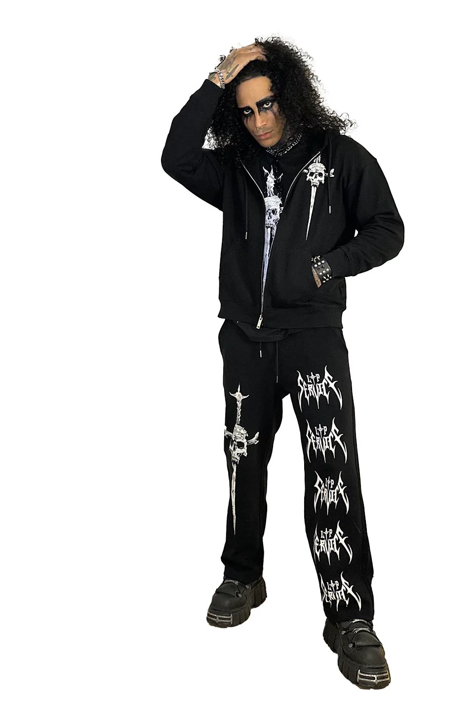 Lip Service Metal Dagger Zipper Hoodie - Image 6