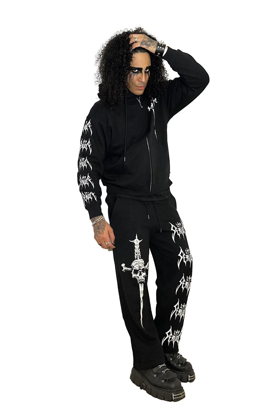 Lip Service Metal Dagger Zipper Hoodie - Image 8