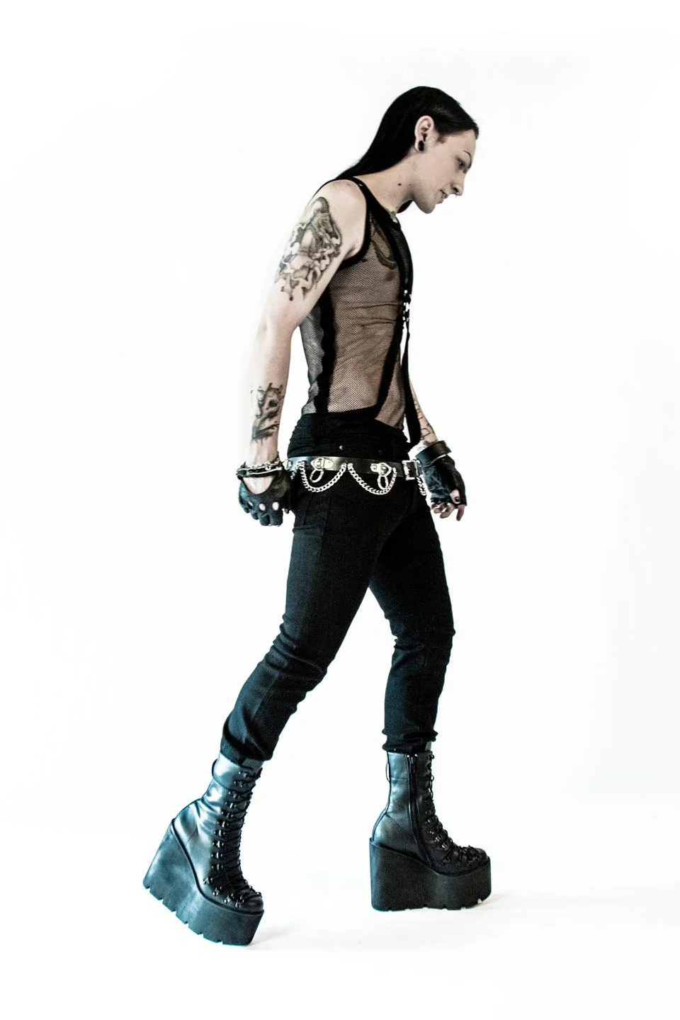 Cross Strap Fishnet Top - Image 3