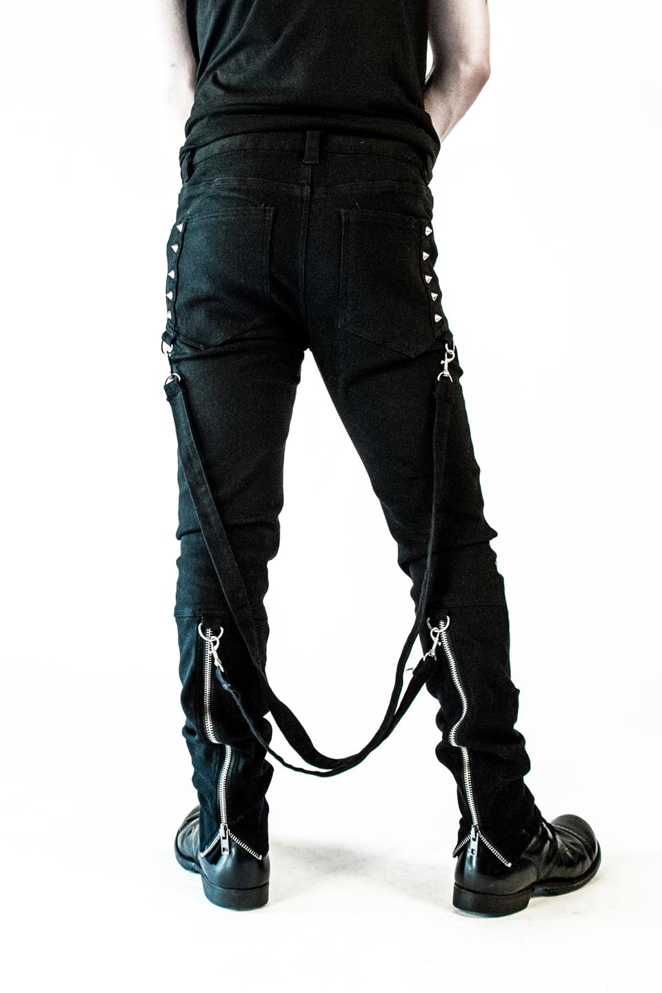 Cross Strap Stretch Jeans - Image 4