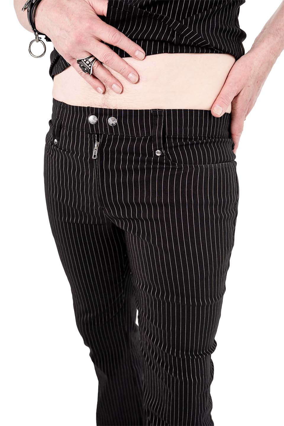 Men's Pinstriped Gangsta Pranksta Pants - Stitch - Image 3