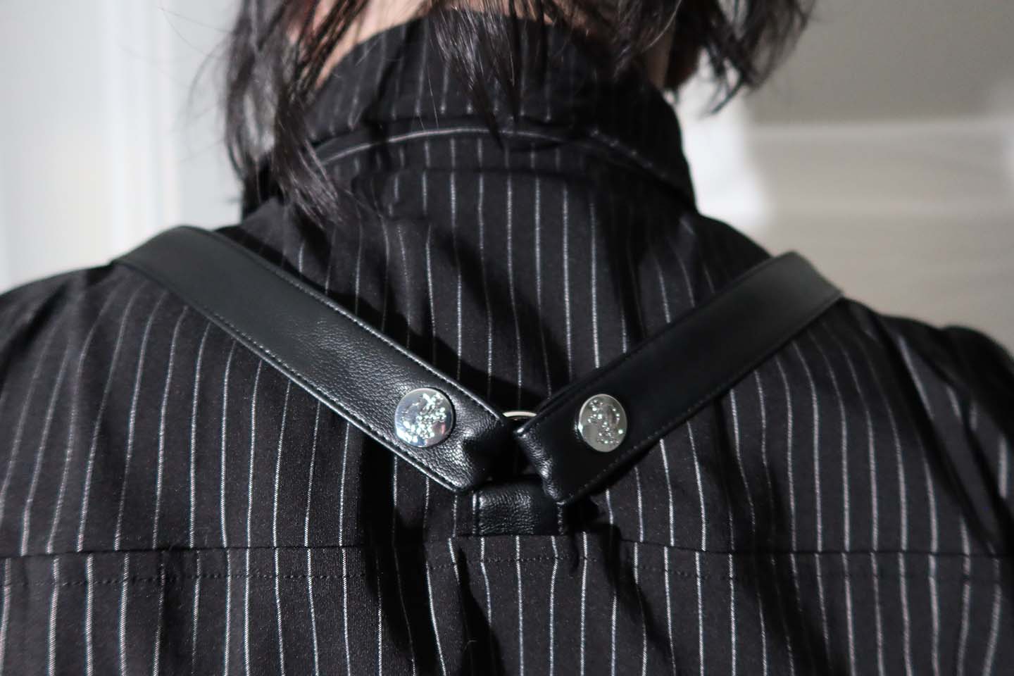 Men's Pinstriped Short Sleeve Gangsta Pranksta Shirt - The Fixer - Image 5