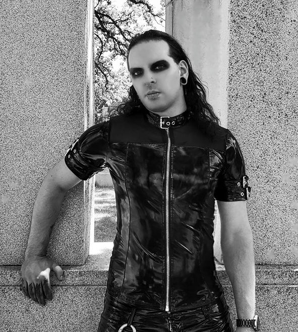 Men's Short Sleeve Vinyl PVC and Mesh Buckle Shirt - Image 5