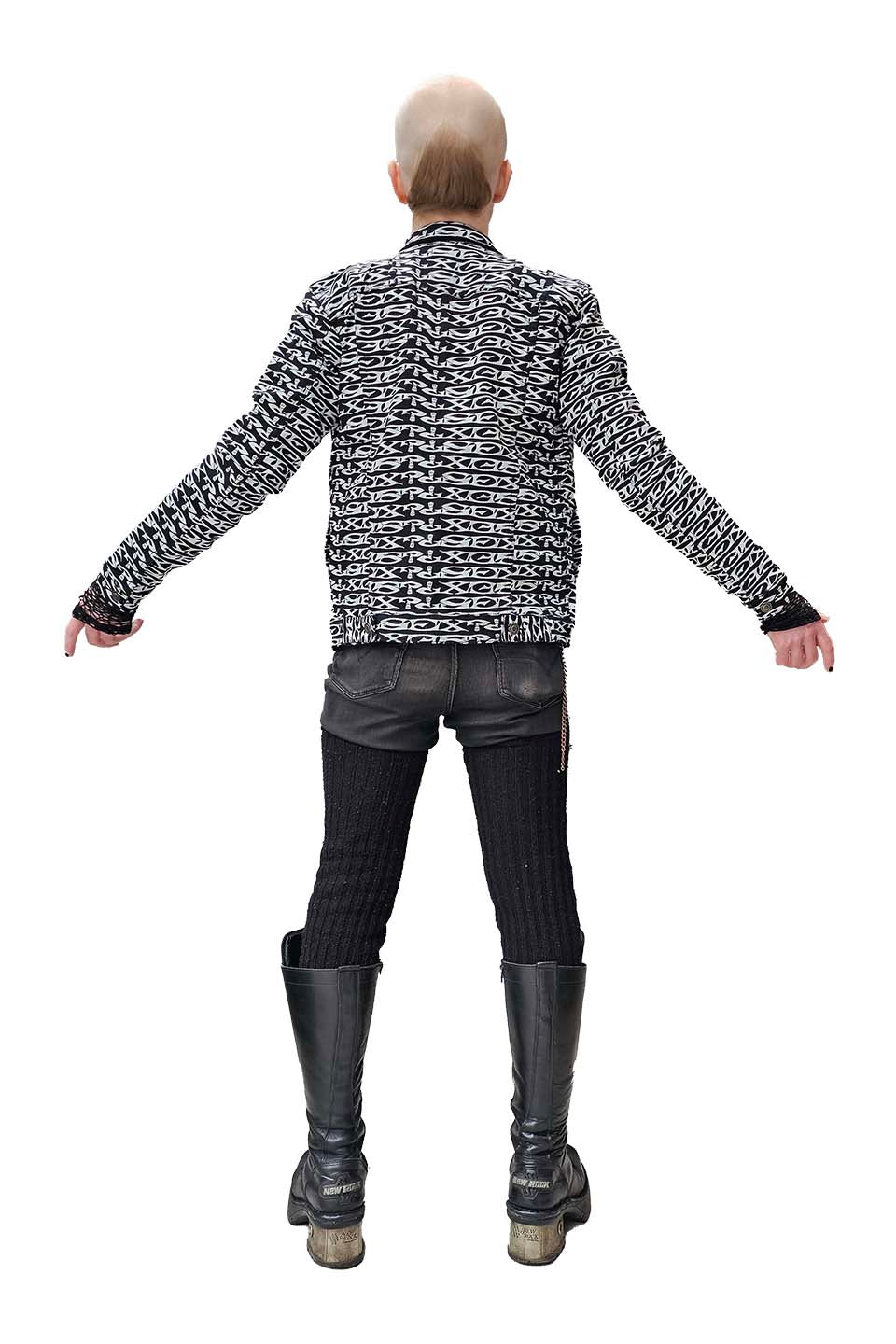 Men's Stretch Twill SEX? Print Trucker Jacket - Image 10