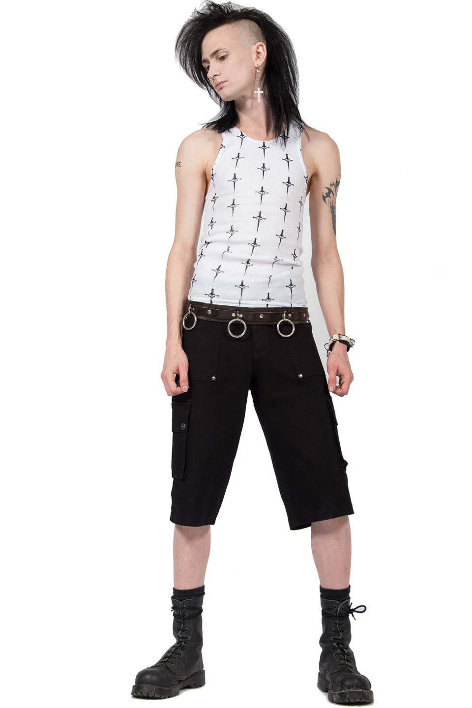 Vintage Black Cargo Shorts - Image 2