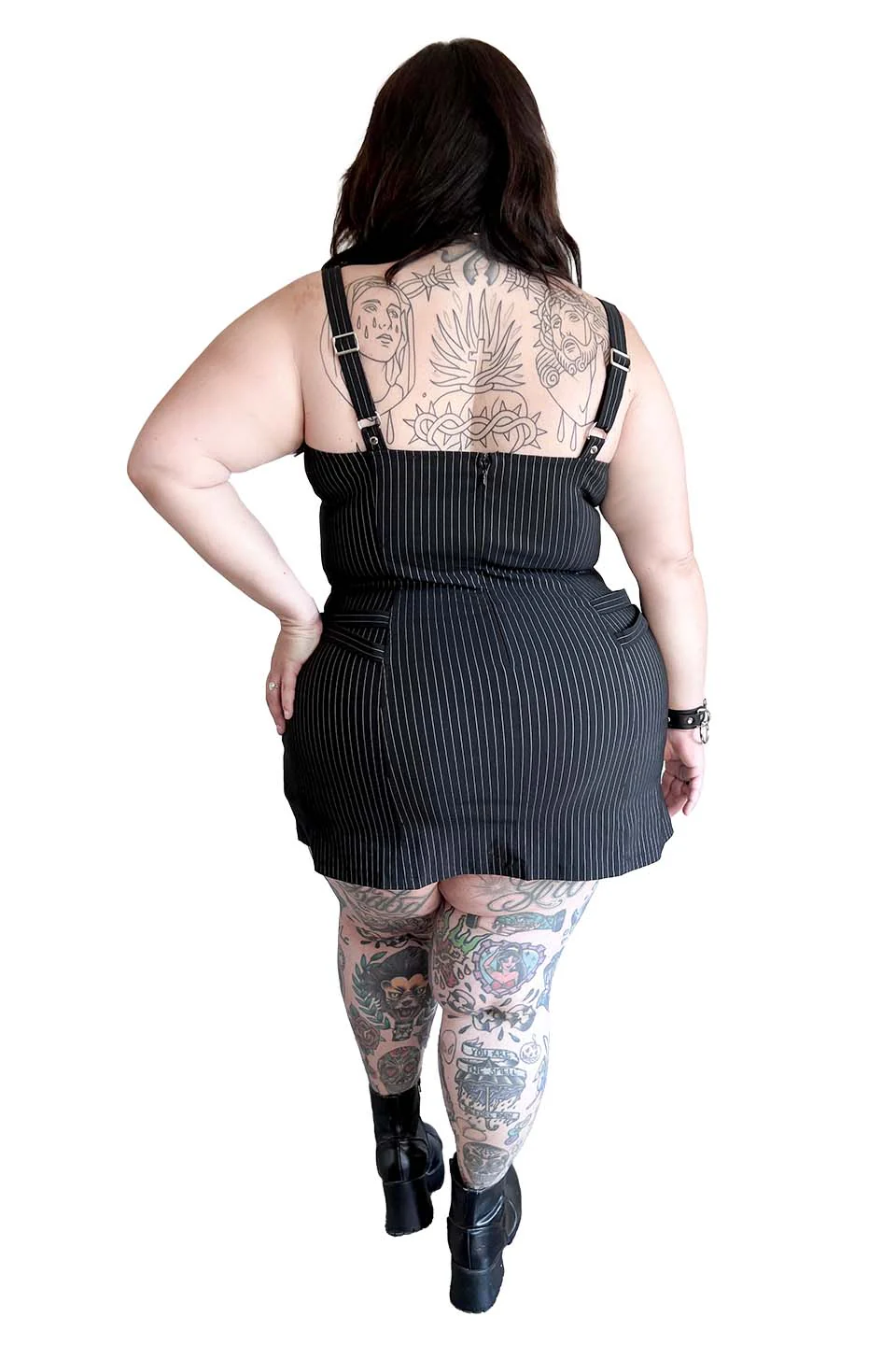 Pinstriped Gangsta Pranksta Annette Dress - Image 13