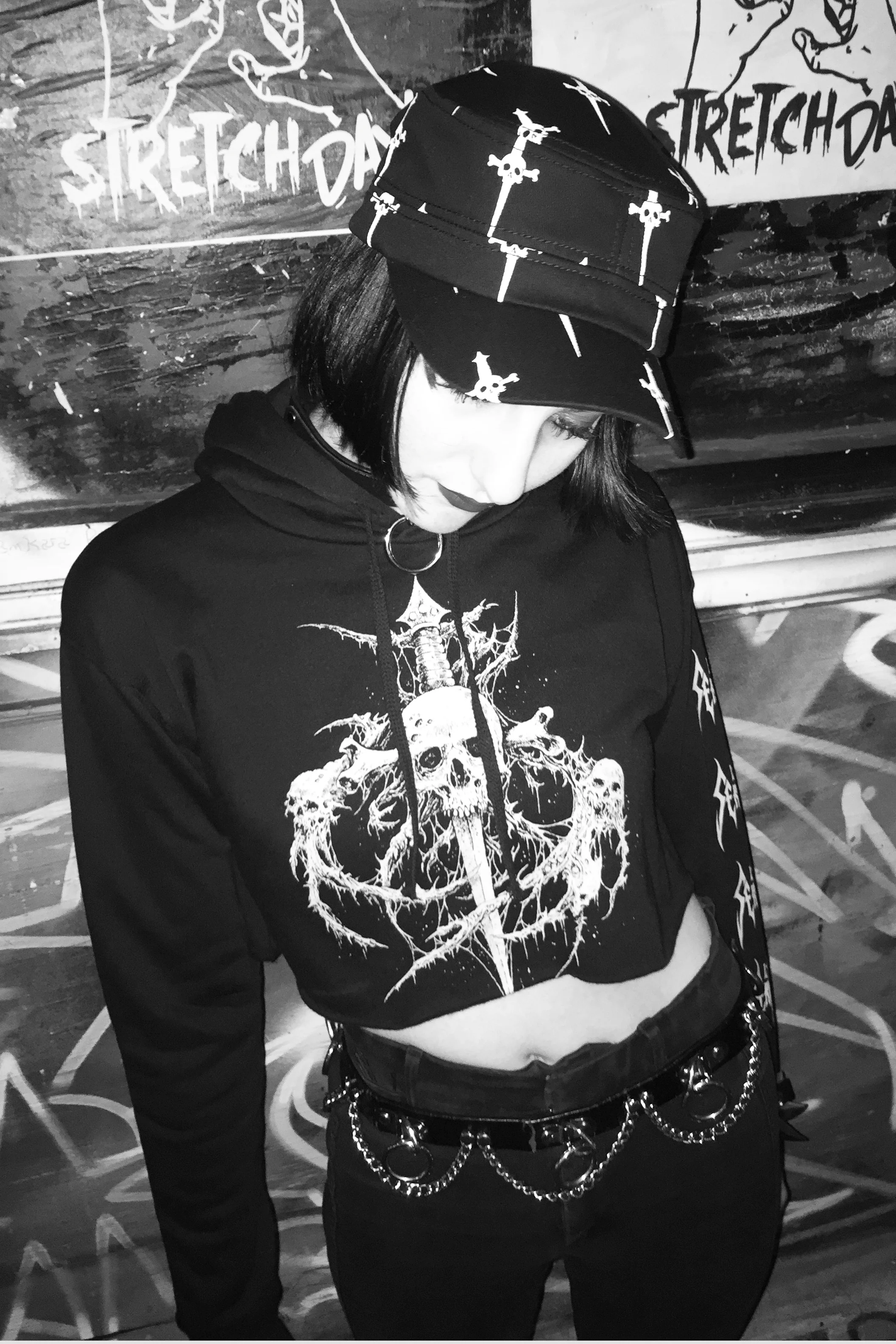 Riddick X Lip Service Crop Hoodie - Image 5