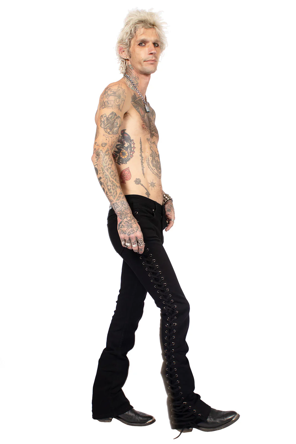 Side Lace Rocker Jeans - Image 3