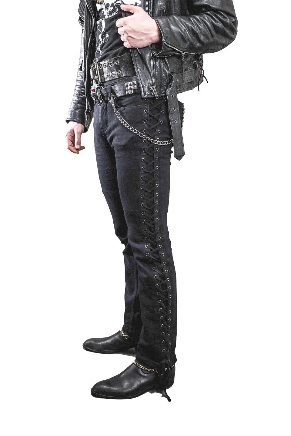 Side Lace Rocker Jeans - Image 6