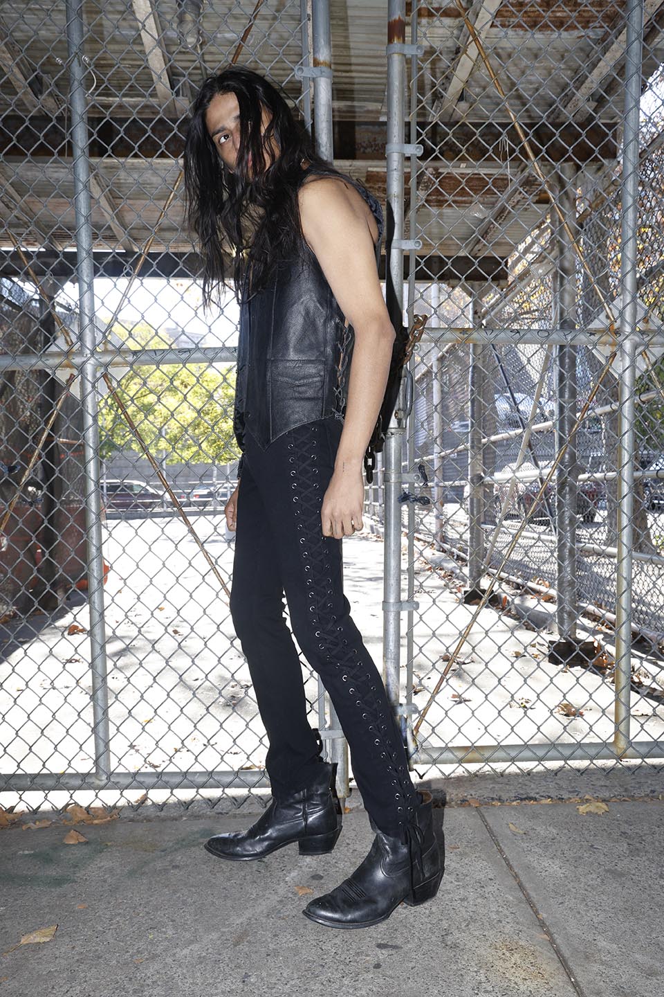 Side Lace Rocker Jeans - Image 8